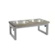 Product Top Paw® Grey Wood Top Folding Legs Elevated Dog Feeder, 3.5-cup