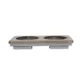 Product Top Paw® Grey Wood Top Folding Legs Elevated Dog Feeder, 3.5-cup