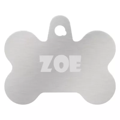 Product TagWorks® Silver Bone Personalized Pet ID Tag