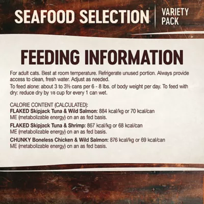 Product Wellness® Signature Selects Adult Cat Wet Food - Seafood Selections, Variety Pack, 8 CT, 22.4 OZ