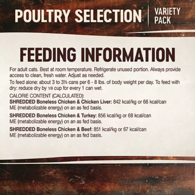 Product Wellness® Signature Selects Adult Cat Wet Food - Poultry Selections, Variety Pack, 8 CT, 22.4 OZ