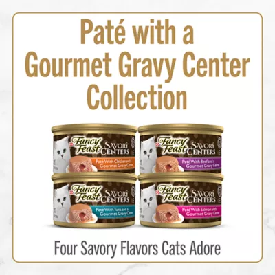 Product Fancy Feast® Savory Centers Adult Cat Wet Food - Pate & Gravy, Variety Pack, 3 Oz, 12 Count