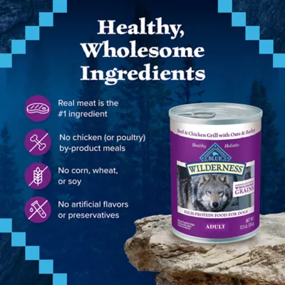 Product Blue Buffalo® Wilderness™ Adult Wet Dog Food - High-Protein, Wholesome Grains, 12.5 oz