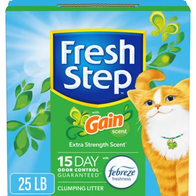 Product Fresh Step Clumping Litter With Febreze Gain Freshness, Box, 25 LB