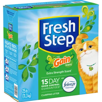 Product Fresh Step Clumping Litter With Febreze Gain Freshness, Box, 25 LB