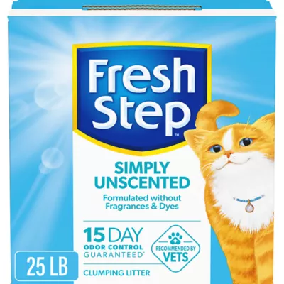 Product Fresh Step Simply Unscented Clumping Cat Litter, Box, 25 LB