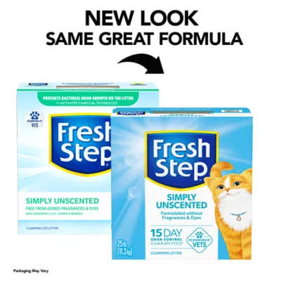 Product Fresh Step Simply Unscented Clumping Cat Litter, Box, 25 LB