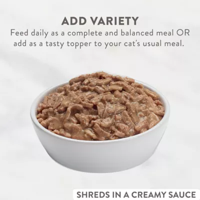 Product Simply Nourish® Shreds in a Creamy Sauce Kitten Wet Cat Food - Natural, With Grain