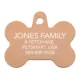 Product TagWorks® Rose Gold Bone with Crystal Charm Personalized Pet ID Tag