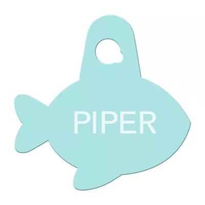 Product TagWorks® Blue Fish Personalized Pet ID Tag