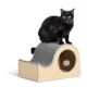 Product Whisker City® Modern Curvy Cat Scratcher with Toy