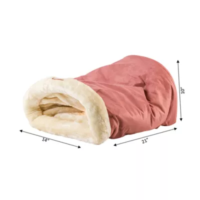 Product Armarkat Mocha Faux Suede Warm Sleeping Cave Cat Bed
