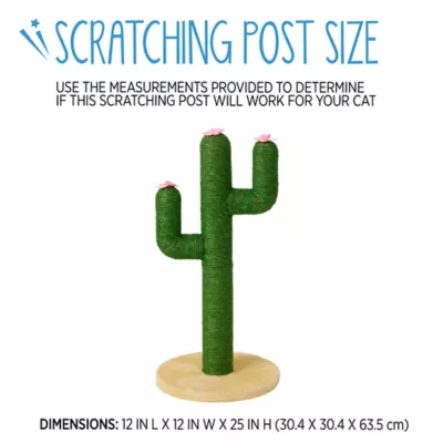 Product Whisker City® 26-in Green Cactus Cat Scratching Post
