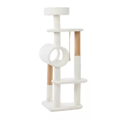 Product Whisker City® 60-in Sherpa Cat Tower with Condo Tunnel
