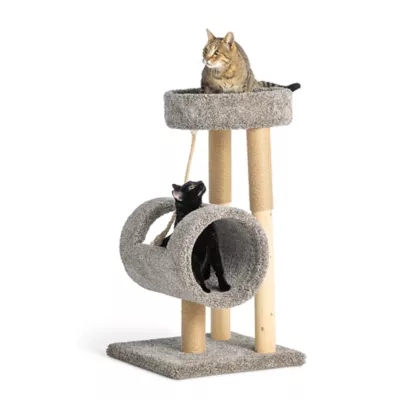 Product Whisker City® 37-in Faux Fur Cylinder Posh Pad Cat Tree (COLOR VARIES)