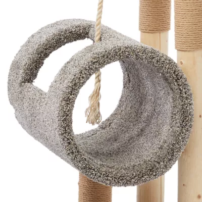Product Whisker City® 37-in Faux Fur Cylinder Posh Pad Cat Tree (COLOR VARIES)