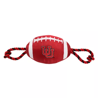 Product Pets First University of Utah Football Rope Dog Toy
