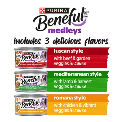 Product Purina® Beneful® Medleys Adult Dog Wet Food - 3 Oz, 30 Count