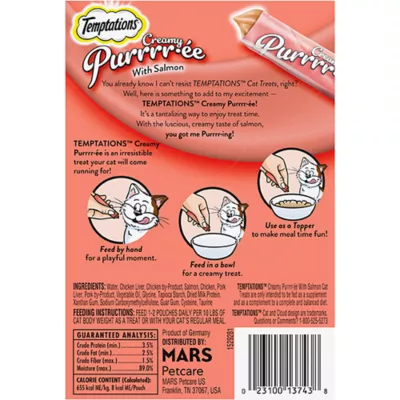 Product Temptations™ Creamy Purée Lickable Adult Cat Treats - Salmon