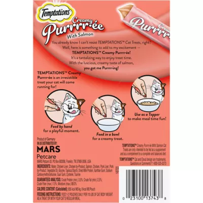 Product Temptations™ Creamy Purée Lickable Adult Cat Treats - Salmon