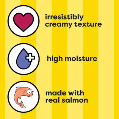 Product Temptations™ Creamy Purée Lickable Adult Cat Treats - Salmon