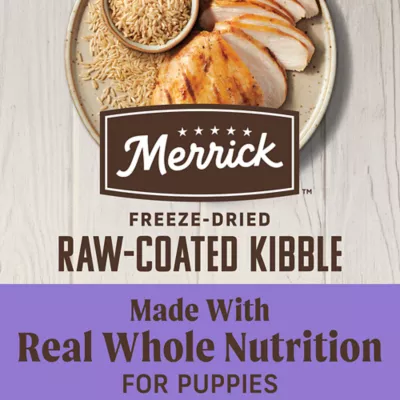 Product Merrick® Raw-Coated Kibble Puppy Dry Dog Food - Natural, Grains, Freeze Dried, Chicken & Brown Rice