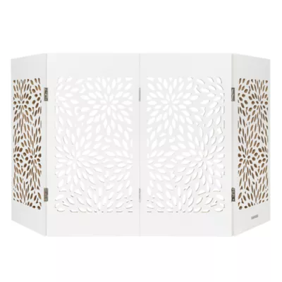 Product Cardinal Gates Decorative White Starburst Freestanding Pet Gate
