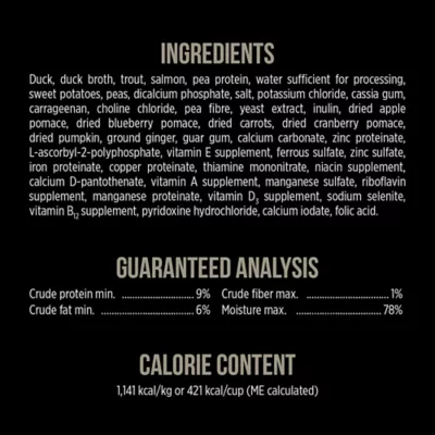 Product Nutrience SubZero Wet Dog Food - Northern Lakes, Duck Pâté, Grain Free, 13 oz