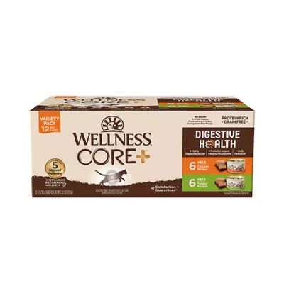Product Wellness® CORE+ Digestive Health Adult Cat Wet Food - Poultry Pate, Variety Pack, 12 CT, 36 OZ