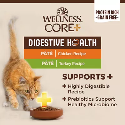 Product Wellness® CORE+ Digestive Health Adult Cat Wet Food - Poultry Pate, Variety Pack, 12 CT, 36 OZ