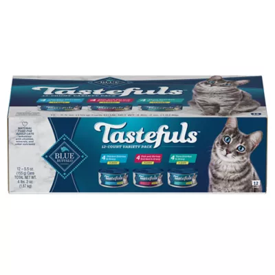 Product Blue Buffalo Tastefuls Wet Flaked Cat Food Variety Pack - 5.5oz, 12 ct, Natural