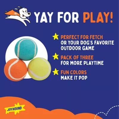 Product Joyhound® Game On Colorful Tennis Ball Dog Toy - 3 Pack
