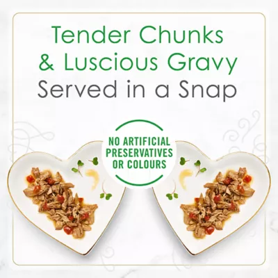 Product Fancy Feast Petites Wet Cat Food - Grilled Chicken Entrée with Rice in Gravy - 79.4 g Split Cup Tray