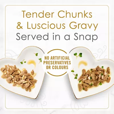 Product Fancy Feast Wet Cat Food, Petites in Gravy Collection - Variety Pack, 79.4 g x 12 Split Cup Trays