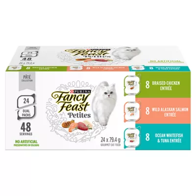 Product Fancy Feast Wet Cat Food - Pâté Collection Variety Pack, 79.4 g x 12 Split Cup Trays