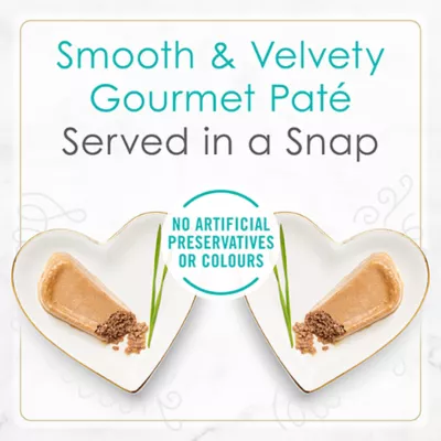 Product Fancy Feast Petites Pâté Wet Cat Food, 79.4 g Split Cup Tray