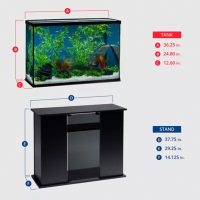 Product Marineland® Simple Modern LED Aquarium & Stand Ensemble - 45 Gallon