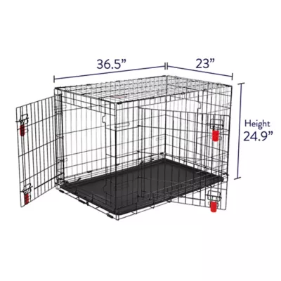 Product KONG® Ultra-Strong Double Door Wire Dog Crate with Divider Panel