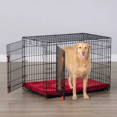 Product KONG® Ultra-Strong Double Door Wire Dog Crate with Divider Panel