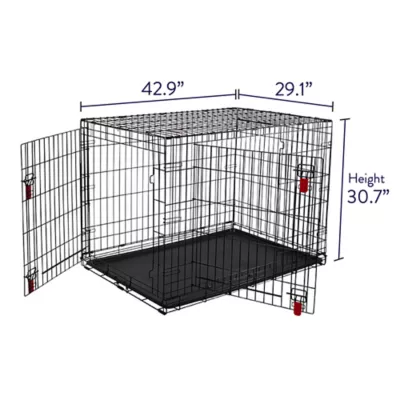 Product KONG® Ultra-Strong Double Door Wire Dog Crate with Divider Panel