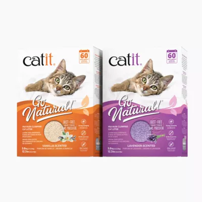 Product Catit Go Natural! Clumping Pea Husk Cat Litter - Lavender Scented, Low Dust, Natural