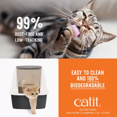 Product Catit Go Natural! Clumping Pea Husk Cat Litter - Lavender Scented, Low Dust, Natural