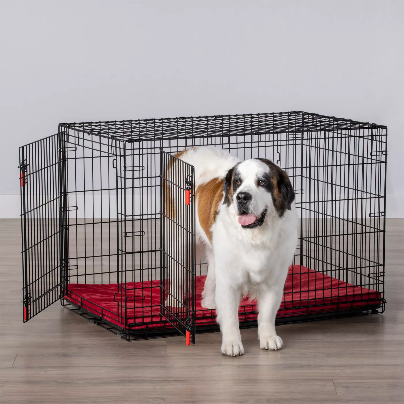 KONG® Ultra-Strong Double Door Wire Dog Crate with Divider Panel