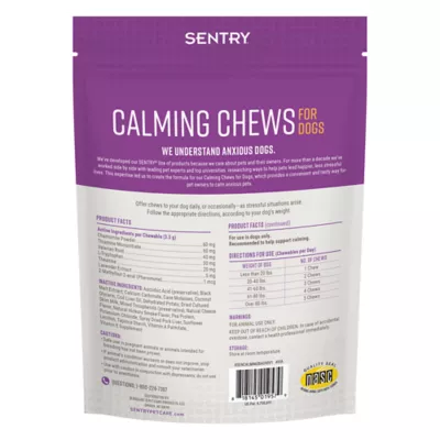 Product Sentry Calming Chews for Dogs - No Wheat, Corn, Soy - 60 ct