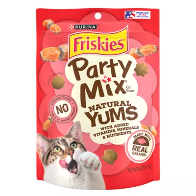 Product Purina® Friskies® Party Mix Natural Yums Adult Cat Treats - Salmon, Natural, No Artificial Colors