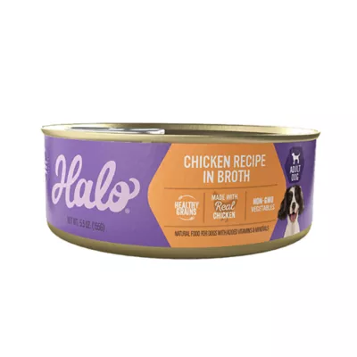 Product Halo Healthy Grains Adult Wet Dog Food - Chicken Recipe in Broth, 5.5 oz