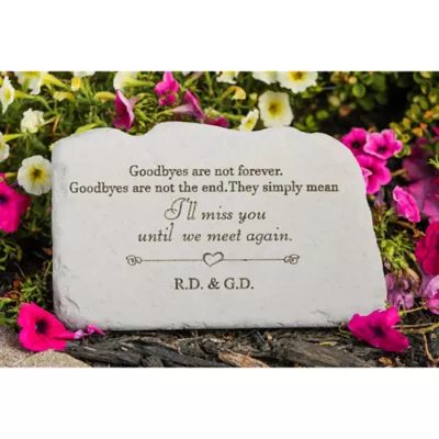 Product Kay Berry Goodbyes Are Not Forever Personalized Pet Memorial Stone