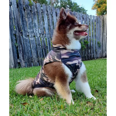 Product Hip Doggie Camo Flex-Fit Reversible Water Repellant Dog Coat