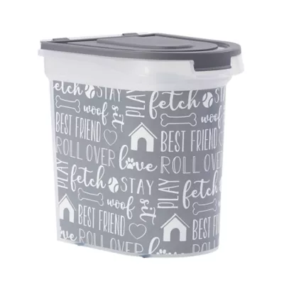 Product Paw Prints Printed Pet Food Storage Container with Wheels, 26-lb