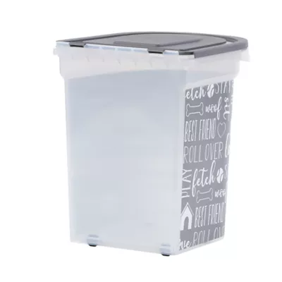 Product Paw Prints Printed Pet Food Storage Container with Wheels, 26-lb